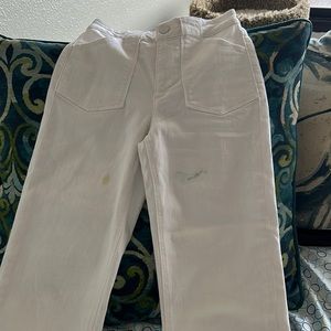 Paige Wide leg white jeans